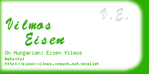 vilmos eisen business card